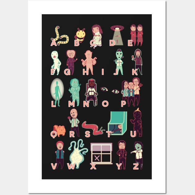 X-Files Monster Alphabet Wall Art by comfhaus